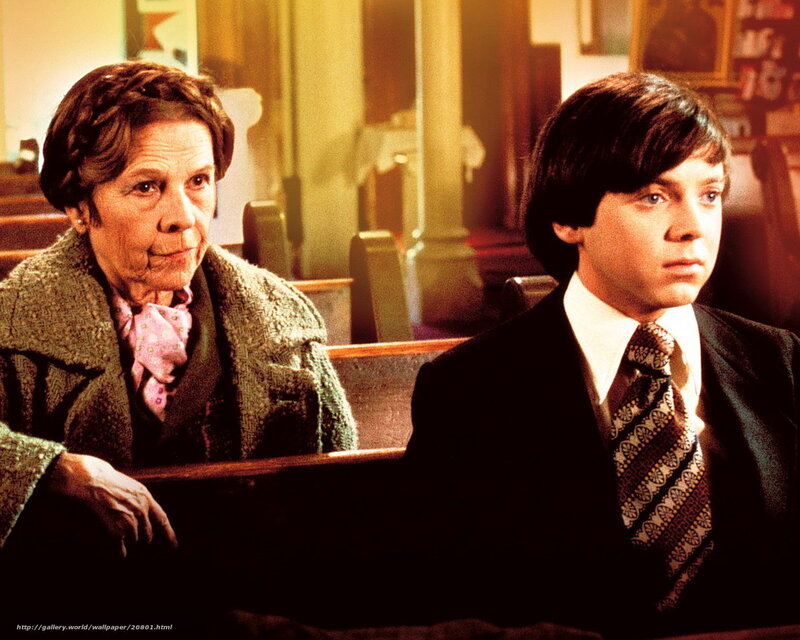 woman and boy in church