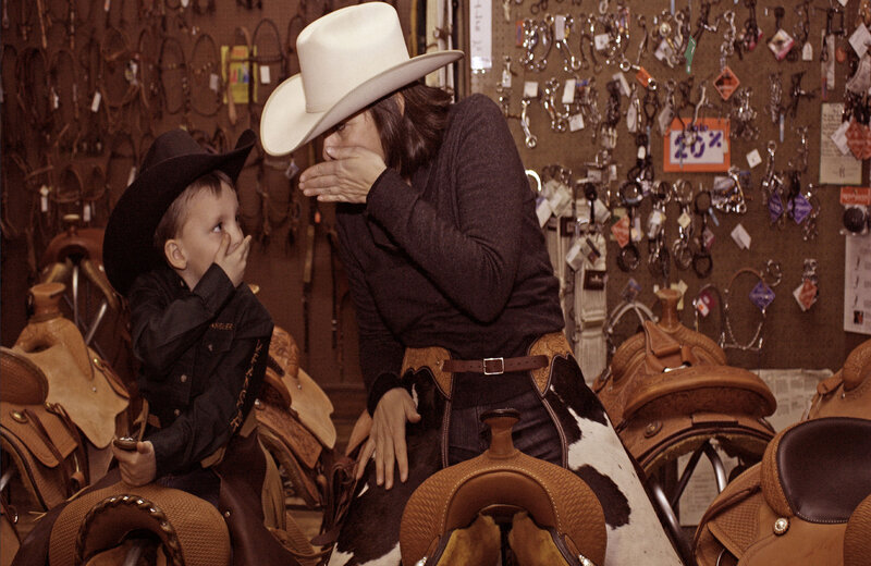 Woman and Boy in Store