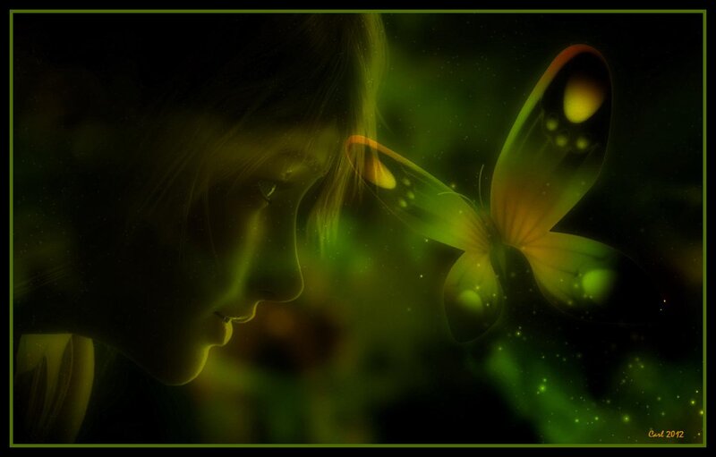 Woman and Butterfly
