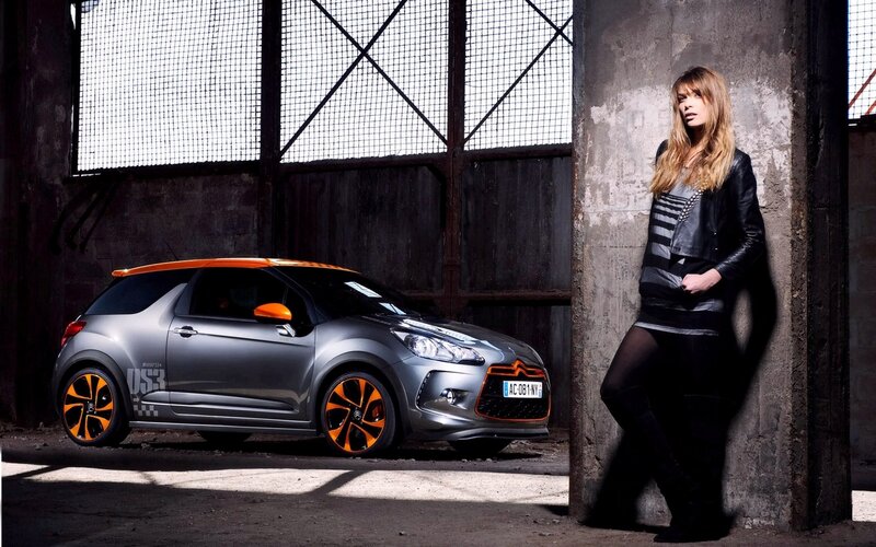 Woman and Car — Gray