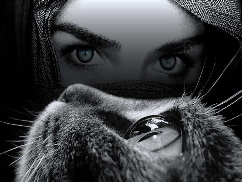 Woman and Cat Eyes