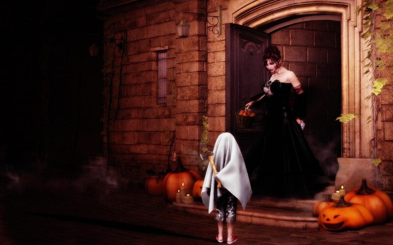 Woman and Child at Door