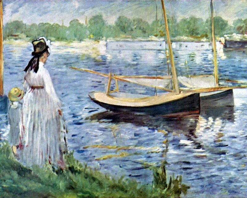 Woman and Child by River
