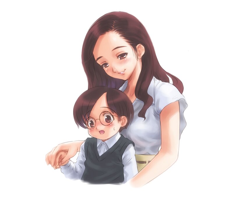 Woman and Child Hugging