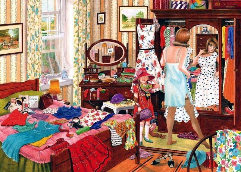 Woman and Child in Bedroom