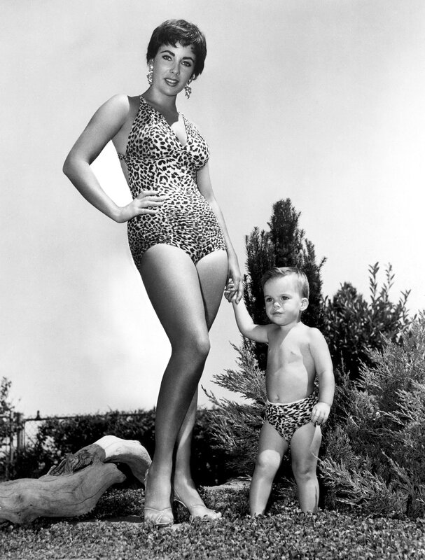 Woman and child in leopard print
