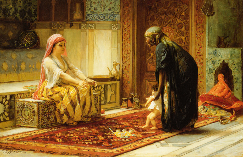 Woman and Child in Room