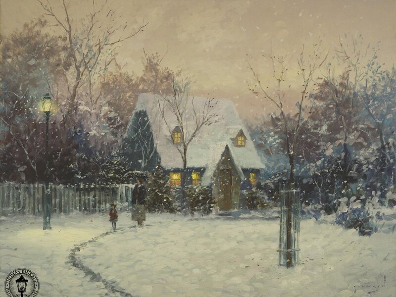 Woman and Child in Snow