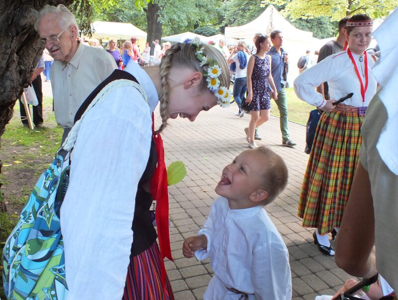 Woman and Child Laughing