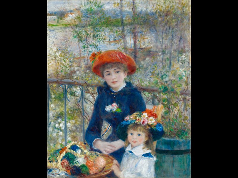 Woman and Child on a Balcony
