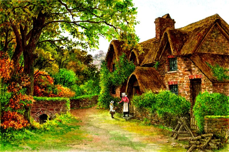Woman and Child on Path