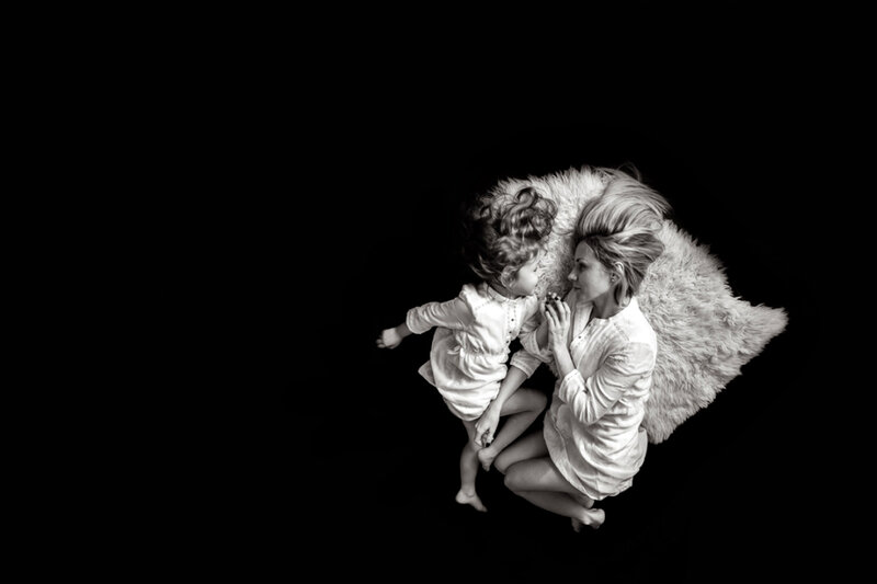 Woman and Child on Pillow