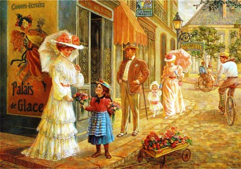 Woman and Child on Street