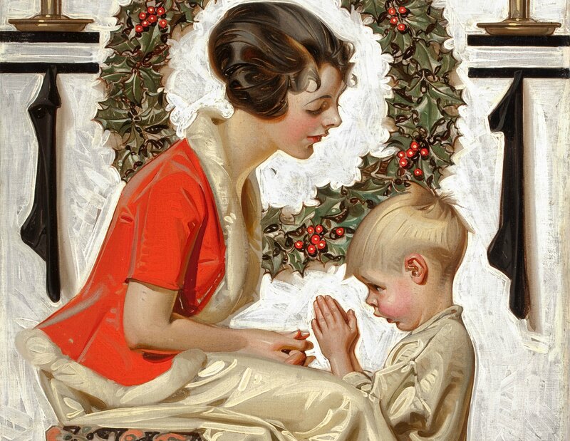 Woman and Child Praying