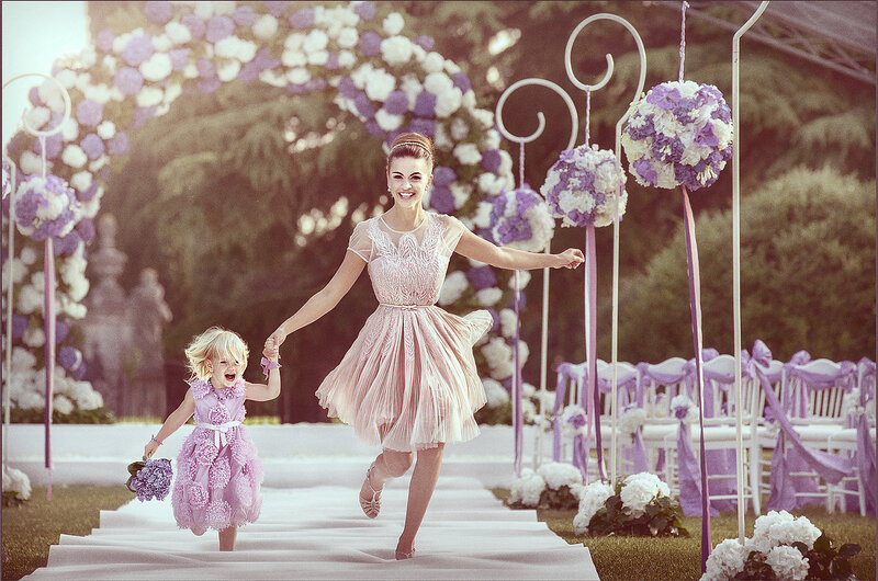 Woman and Child Running