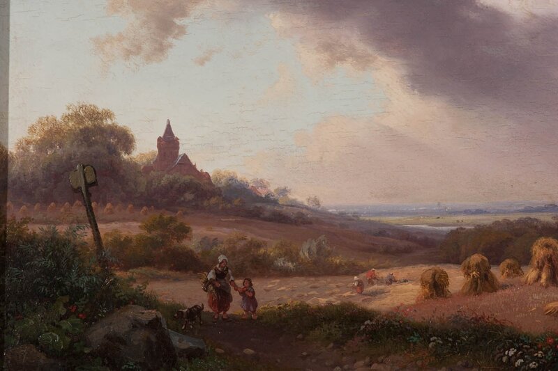Woman and Child Walking — Brown