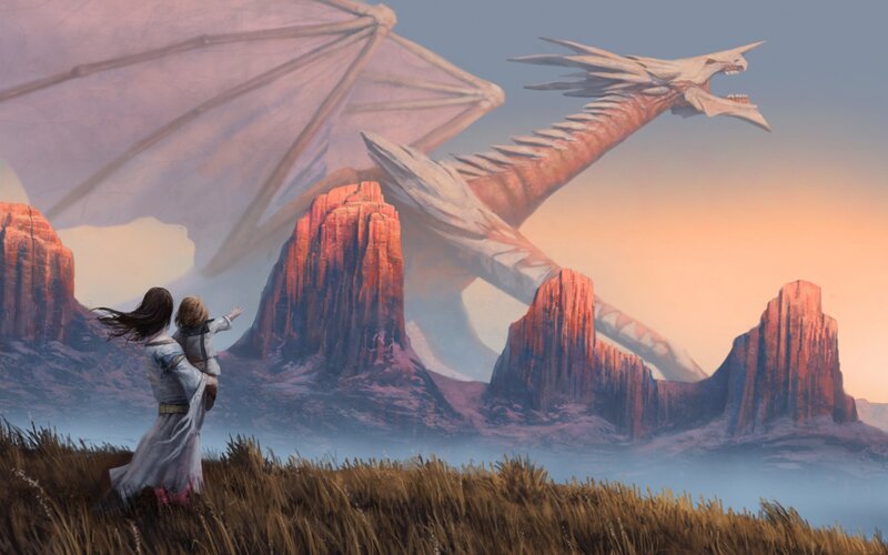 Woman and Child with Dragon