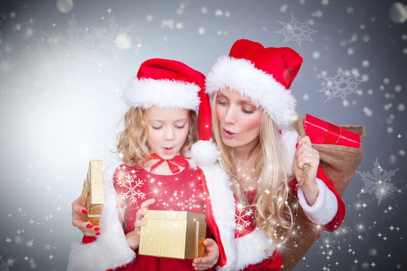 Woman and Child with Gifts