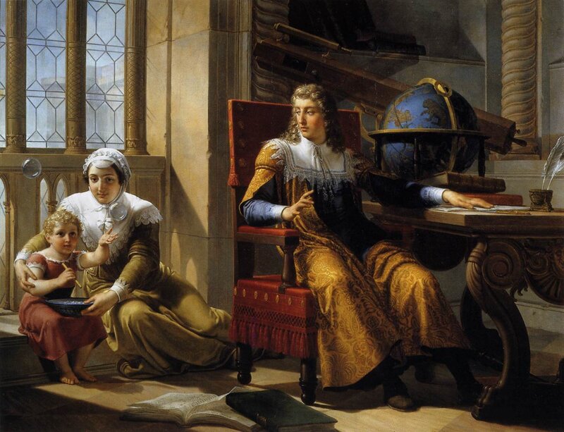 Woman and Child with Globe
