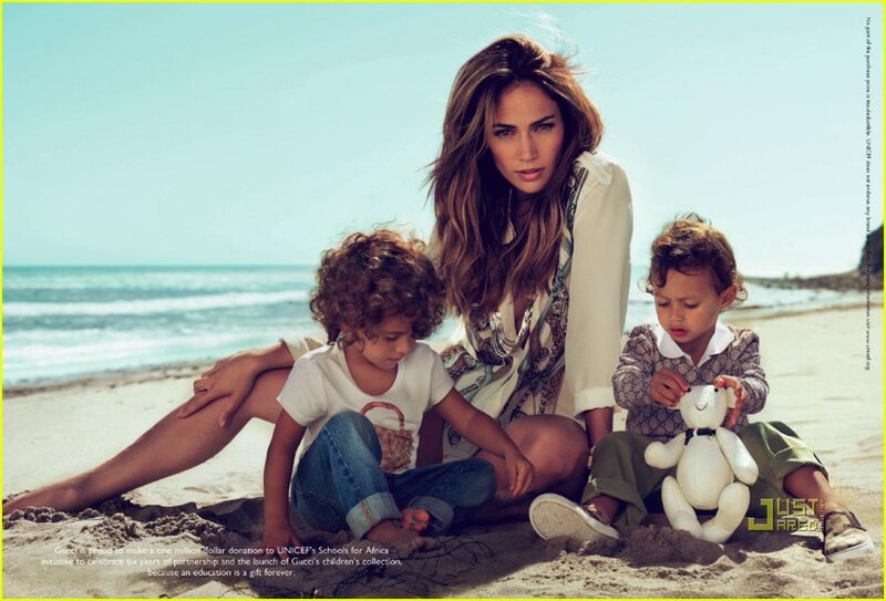 woman and children on beach