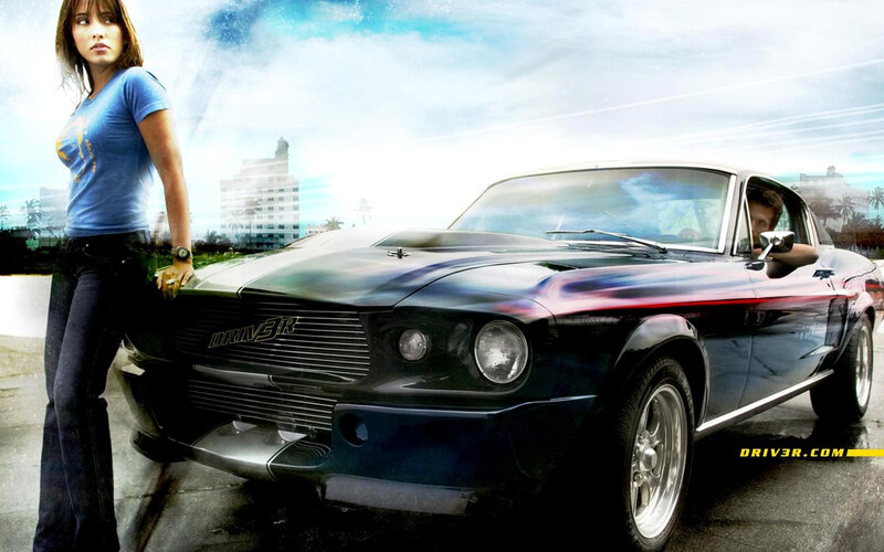Woman and Classic Car
