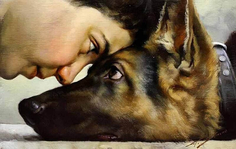 Woman and Dog
