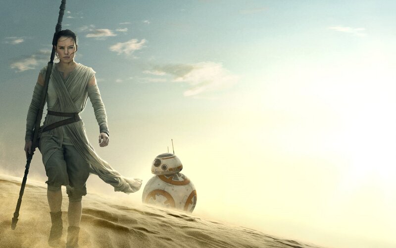 Woman and Droid on Desert