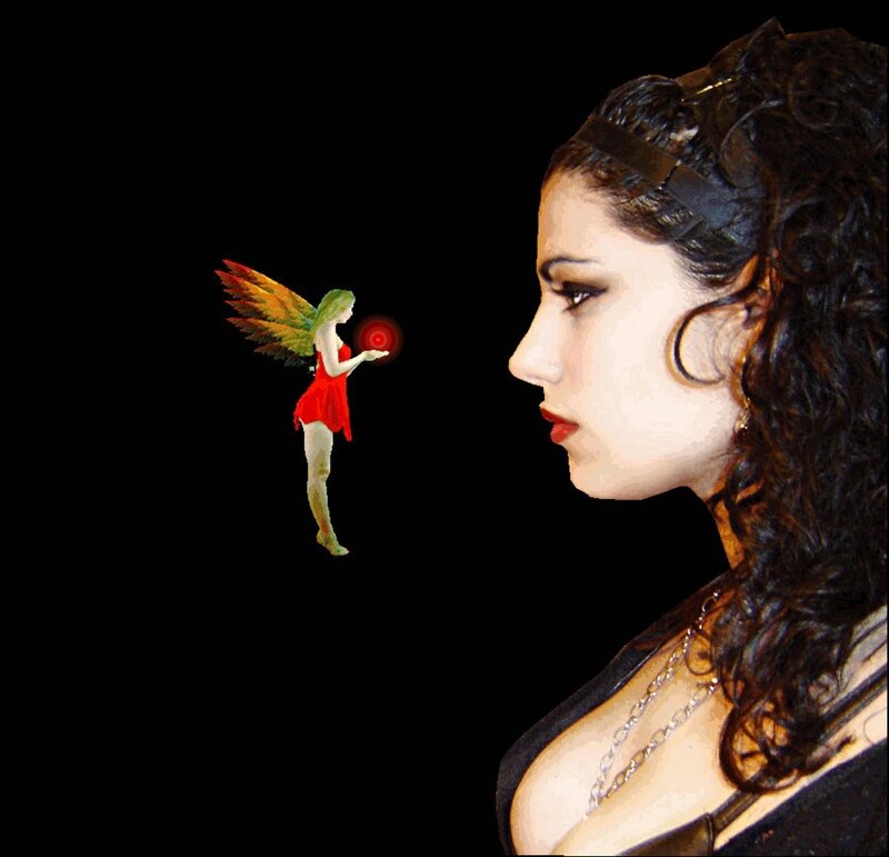 Woman and Fairy Figure