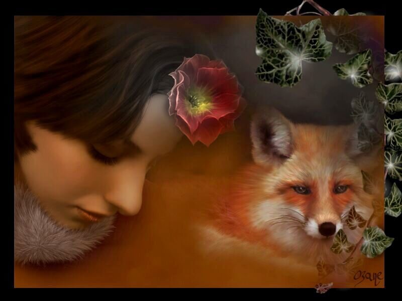 Woman and Fox