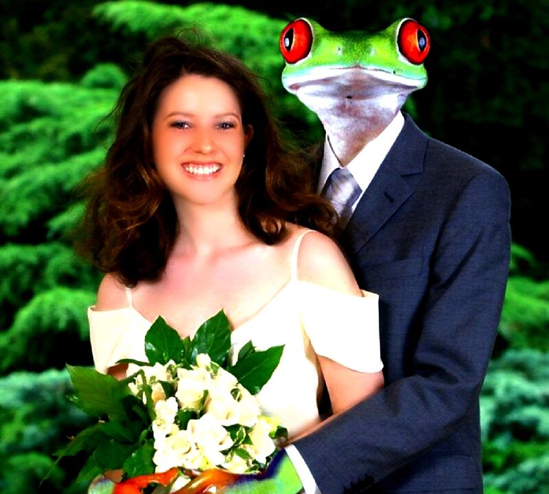 Woman and Frog-headed Man
