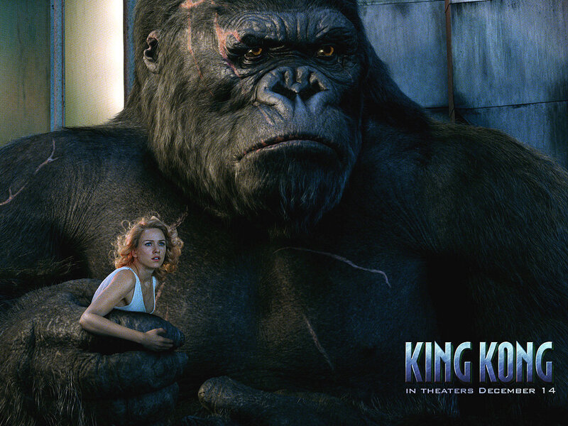 Woman and Giant Gorilla