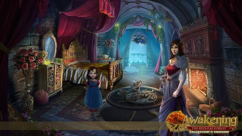 Woman and Girl in Castle Room