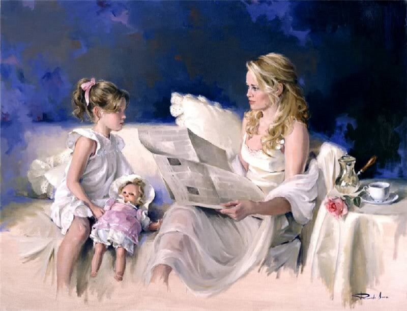 Woman and Girl with Doll