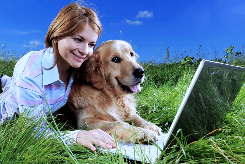 Woman and Golden Retriever