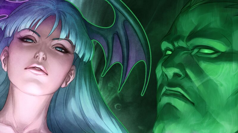 Woman and Green Figure