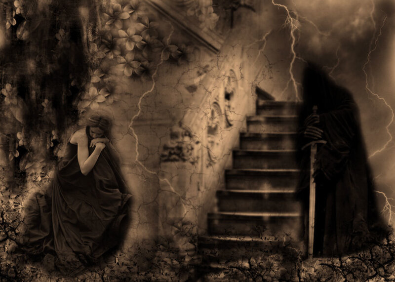 Woman and Grim Reaper