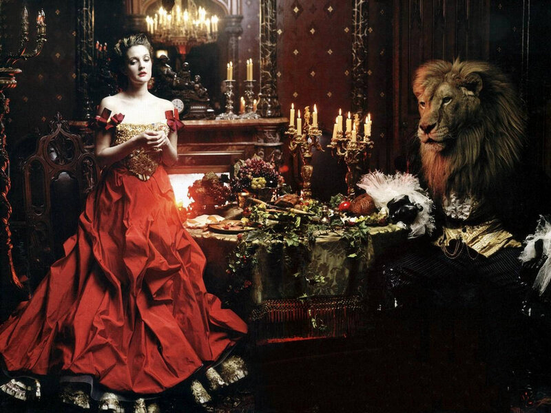 Woman and Lion at Dinner