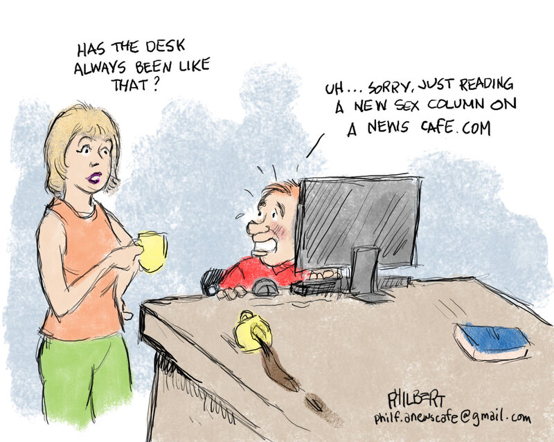 Woman and Man at Desk