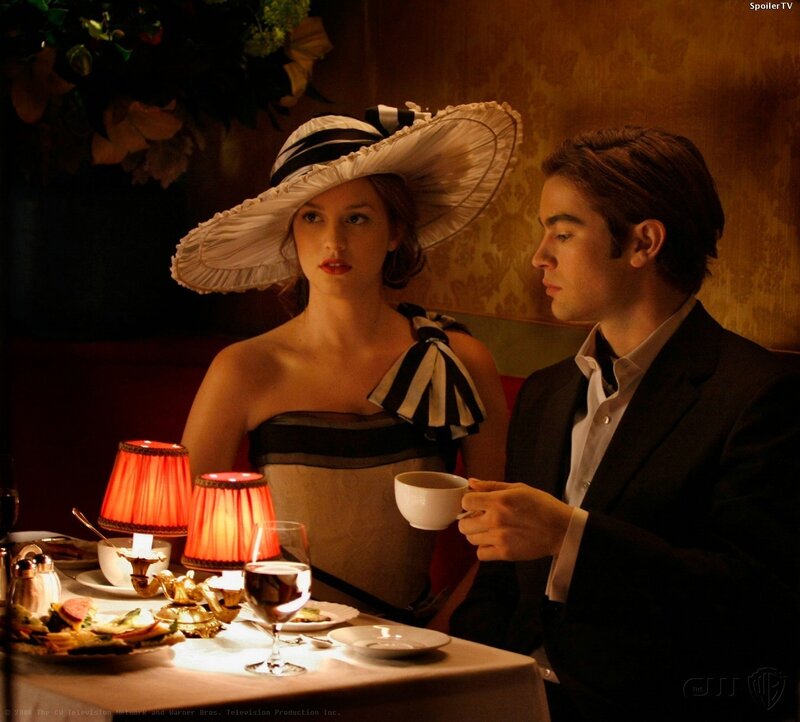 Woman and Man at Dinner — Brown