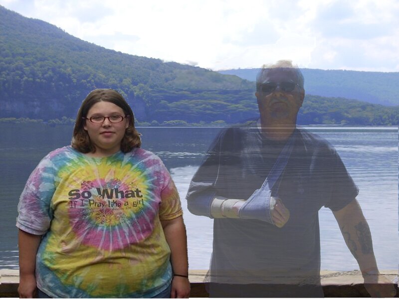 Woman and Man by Lake