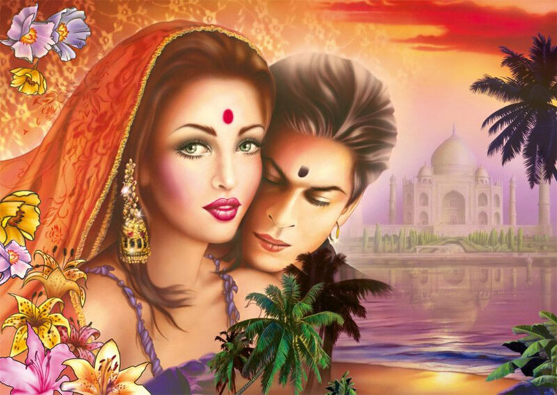 Woman and Man Embracing — Orange