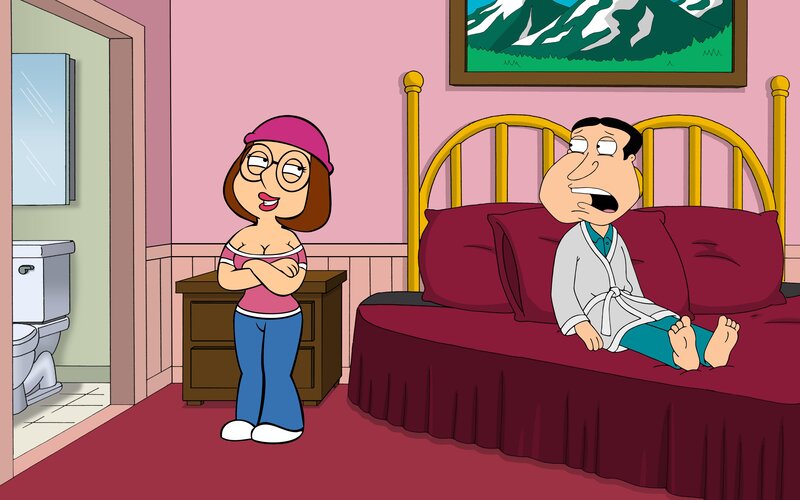 Woman and Man in Bedroom — Pink