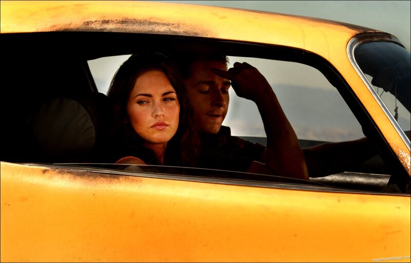 Woman and Man in Car — Yellow