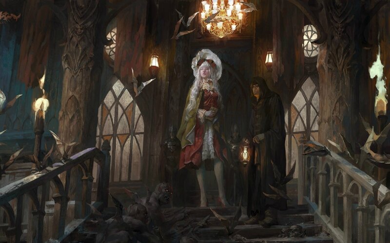 Woman and Man in Castle
