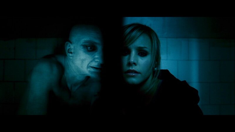 Woman and Man in Dark Room — Blue, Dark, Tense