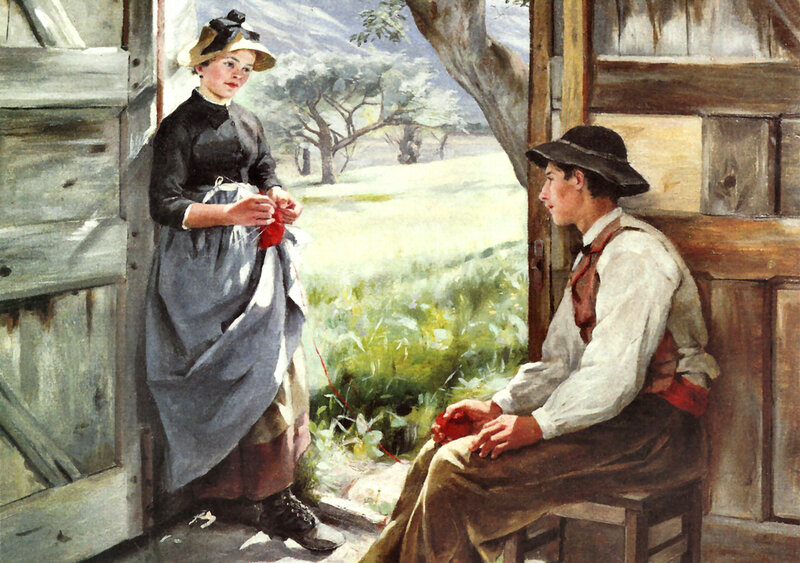 Woman and Man in Doorway