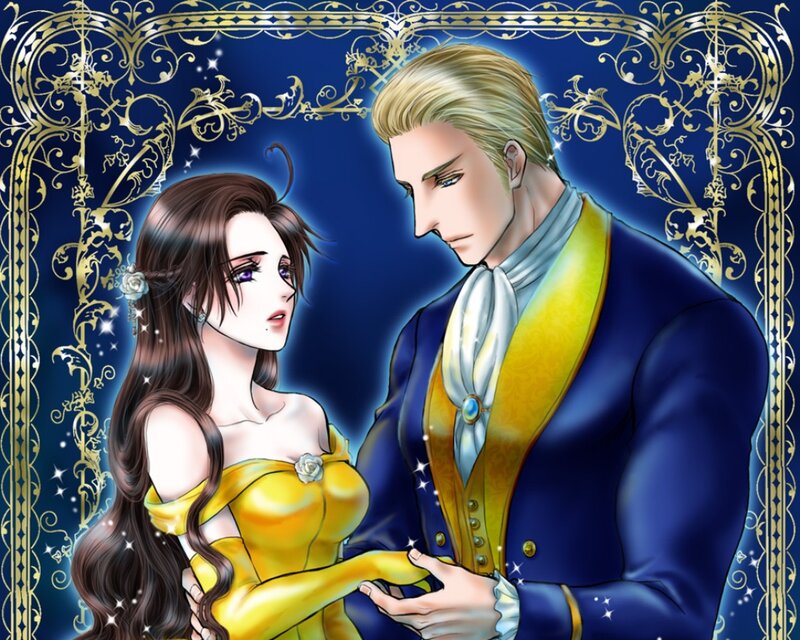 Woman and Man in Formal Wear — Blue, Romantic