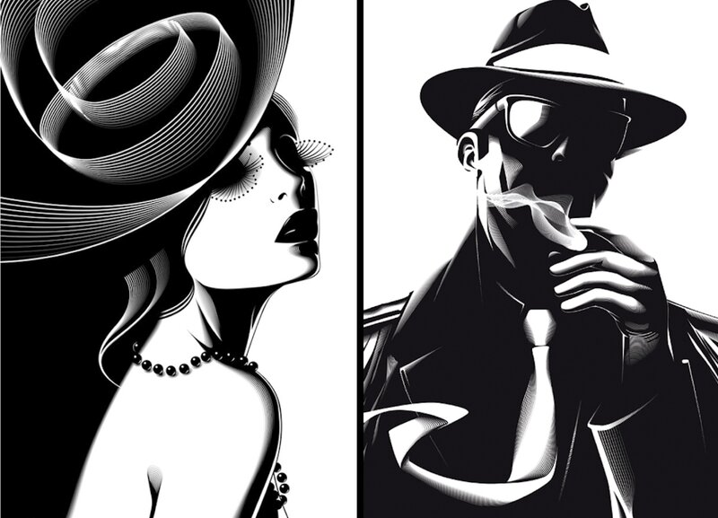 Woman and Man in Hats