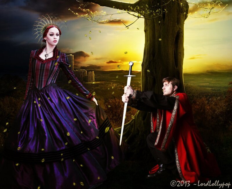 Woman and Man in Medieval Attire