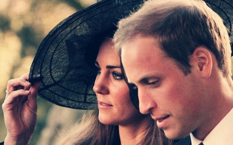 Woman and Man in Profile — Black